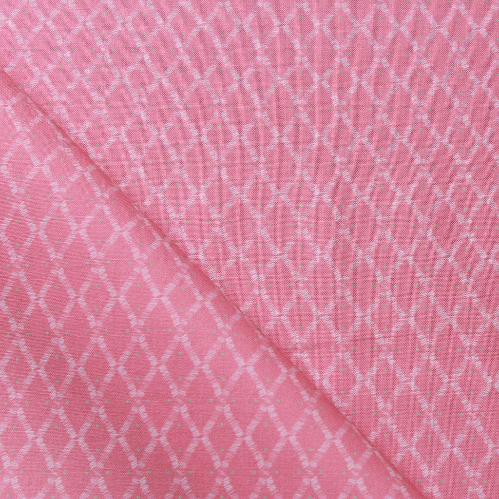 TFG Pink Quilting Cotton, Diamonds, Mexicola, FF409.2