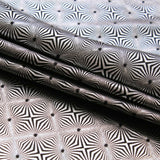 Metallic Print Lycra Silver Geometric