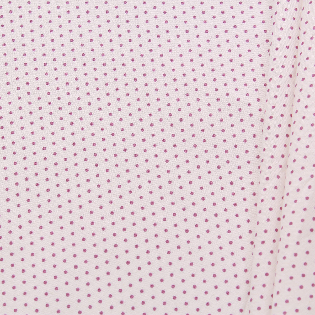 TFG Quilting Cotton, Basic Essentials, Purple Spots on White