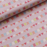 Circus Buntings Quilting Cotton, Pastel Colors, Circus Collection, FF296.2, Premium Cotton
