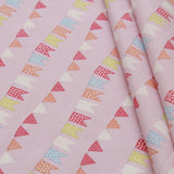 Circus Buntings Quilting Cotton, Pastel Colors, Circus Collection, FF296.2, Premium Cotton