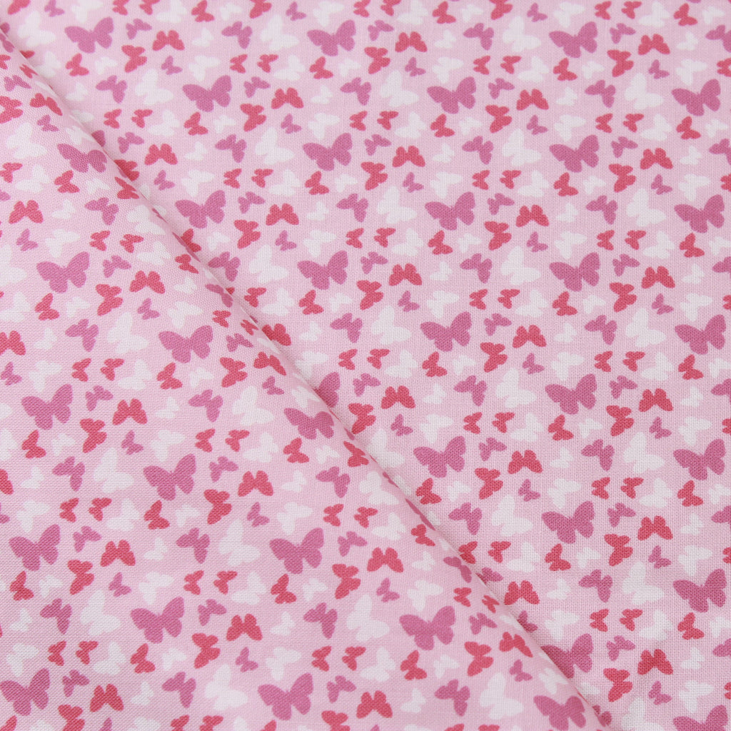 TFG Pink Quilting Cotton, Butterflies, Springtime Floral Collection FF400.3