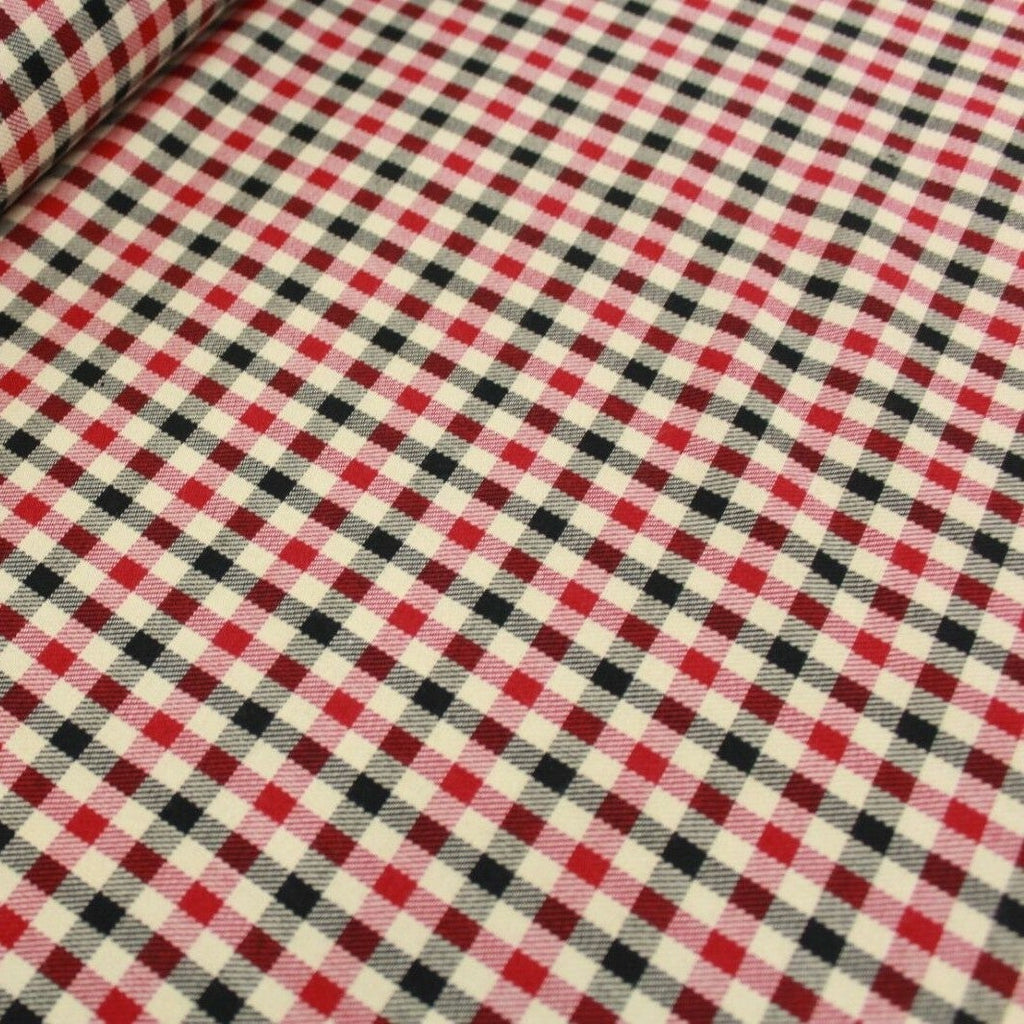 Polyviscose Tartan Plaid Fabric 